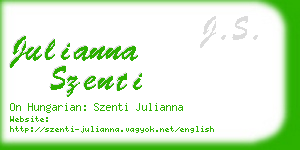 julianna szenti business card